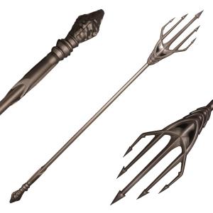 Sword Valley Arthur Curry Trident of Neptune - Stainless Steel Trident, Large Warrior-Style Weapon Prop, 208cm/81.9 Collectible Decor, Heavy Metal Art Piece