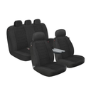 Genuine Dickies 3 Piece Arlington Cloth Truck Seat Covers Black, 806179