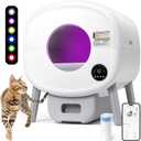Fsitego Self Cleaning Cat Litter Box: Extra Large Automatic Litter Box for Multiple Cats, Odor-Free, App-Controlled, Ambient Light Waste Disposal, 
Product Dimensions	21.65"L x 19.69"W x 26.18"H