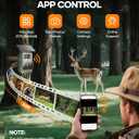 Assark Trail Camera 64MP 4K with Fixed Solar Panel, 6000mAh Game Camera with Night Vision Motion Activated Waterproof IP66 for Wildlife Deer Critter, Outdoor WiFi Trail Cam, 32GB SD Card Included