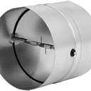 Diameter 150 mm Pipe Connector for Ventilation Pipe, Exhaust Duct, Exhaust Duct, with Check Valve, Made of galvanised Steel (6'')