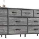 Huuger 70 Inch Dresser for Bedroom, TV Stand for 65, 75, 80 Inch TV, 13 Fabric Drawer Long Dresser, Large Entertainment Center for Bedroom, Wide Chest of Drawer with Storage, Grey