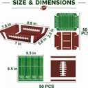 LINHAXM 100 PCS Football Plates and Napkins Set, Football Party Decorations Includes 50 Football Food Trays and 50 Napkins for Game Day, Tailgate, Football Birthday Party Decorations, large