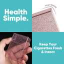 3 x Transparent Cigarette Case for King Size 85mm, Holds 20 Cigarettes,Stylish with Gold Powder Design(Red)