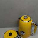 SUSTEAS Electric Kettle - 57oz Hot Tea Kettle Water Boiler with Thermometer, 1500W Fast Heating Stainless Steel Tea Pot, Cordless with LED Indicator, Auto Shut-Off & Boil Dry Protection, Retro Yellow