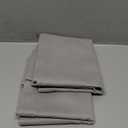 DONREN Light Grey Valance - Kitchen Valances for Small Window with Rod Pocket (2 Panels,42 by 12 Inch)