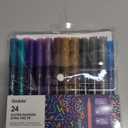 Grabie Glitter Metallic Markers, Extra-Fine Tip Glitter Acrylic Paint Markers, Quick-Drying Water-based Ink Glitter Pens for Adults, DIY Crafts Making (Extra Fine Tip 24 Colors, Pack of 24)