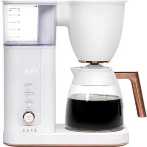 Caf Specialty Drip Coffee Maker | 10-Cup Glass Carafe | WiFi Enabled Voice-to-Brew Technology | Smart Home Kitchen Essentials | SCA Certified, Barista-Quality Brew | Matte White