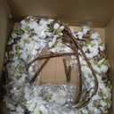 Sggvecsy Artificial Cherry Blossom Flowers 4 Pcs Faux Cherry Blossom Stems Faux Silk Cherry Blossom Branches 41 Fake Flowers Long Stems for Vase Arrangements Home Wedding Table Decor (White)