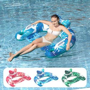Pool Floats, 3 Pack Inflatable Pool Float Chairs with Cupholders & Handles, Pool Floats Adult & Kids Perfect for Pool Lake & Rivers, Pool Toys Party, Relaxing Inflatable Chair for Swimming Pool