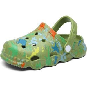 INMINPIN Kids Cute Clogs Cartoon Garden Shoes Boys Girls Slides Slippers Indoor Outdoor Children Water Shower Beach Pool Sandals, Fruit Green, 8.5-9.5 Toddler, Kids