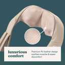 Homedics Shiatsu Deluxe Neck & Shoulder Massager with Heat, 3 Speeds, Changes Direction, Muscle Kneading for Back, & Legs, Portable, Convenient Straps, Thera-P, Beige