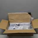 Utility Slim Storage Cart with Wheels, 4 Tier Small Rolling Cart with Wood Top, Metal Kitchen Bathroom Laundry Room Organization Trolley with Handle for Narrow Space - White (8.1 inch wide)