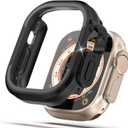 Metal Bumper Fit for Apple Watch Ultra 3 49mm Case Cover for iWatch Ultra 3/2/1 Watch Case 49mm, Matte Aluminum Bezel + Soft TPU Bumper Max Anti-Scratch & Military-Grade Protective Cover