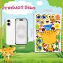 2 x Animal Stickers for Kids - 48 Pcs Safari Birthday Decorations Wild Zoo Jungle Stickers Party Decorations Favors Supplies Crafts for Kids Toddler Student Preschool Kindergarten Gift from Teacher