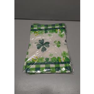 2 x XCHI Green Plaid Four-Leaf Clovers Shamrocks Horseshoes St. Patrick's Day Table Runner Table Decoration for Party Home Kitchen Dining Holiday Decor 13x72 Inch