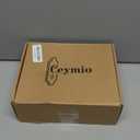 CEYMIO Glass Door Knobs for Interior Doors - Vintage Crystal Privacy Bedroom & Bathroom Door Knob with Lock - Diamond Cut Door Handle - Matte Black Finish (1 Pack 7 Inch Height)