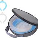2PCS Neck Cooling Tube, with Insulated Bag, Wearable Ice Coolers Ring Keep Body Cool in Heat/Hot Weather,Reusable Neck Frozen Wraps for Summer in/Outdoor Sports (Blue+White)