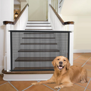 Dog Gate for Stairs Pet Gates for The House: Dogs Screen Mesh Gate for Doorways Stairways Indoor Safety 29 inches Tall, 38 inch Wide