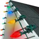 C9 LED Christmas Lights Outdoor, 99 Feet 150 LED C9 String Lights with 150 Spring Clips, Waterproof Connectable Christmas Tree Lights for Outside Roofline Patio Home Xmas Decor, Multicolor (102 Ft)