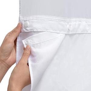 Conbo Mio 2 Pack Hotel Fabric Snap in Shower Curtain Liner Replacement Removable Water Repellent Liner for Bathroom Shower Curtain Liner 70W X 64H(70Wx64H (for 71(W) x84(H) Shower Curtain))