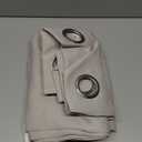 NICETOWN Bedroom Blackout Curtains 63 inches Long - Window Treatment Thermal Insulated Solid Grommet Room Darkening Voice Reducing Drapes for Living Room (Natural, Set of 2, W37 x L63)