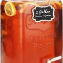 2 Gallon Glass Beverage Dispenser, Stainless Steel Leakproof Spigot and Lid, Glass Drink Dispensers for Parties, Water Beverage Dispenser Liquid Laundry Detergent Dispenser