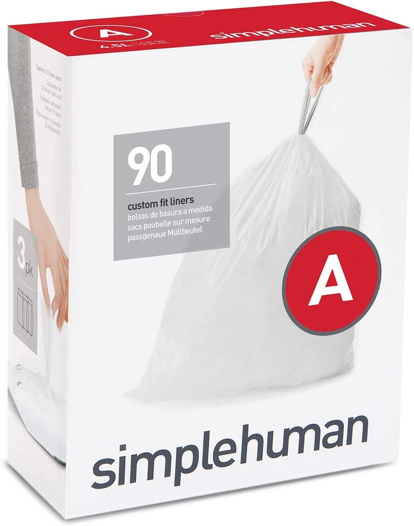 simplehuman 9000 Count White 4.5L Cylindrical Trash Bags