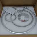 3 Ring Modern LED Chandelier Silver Dimmable Round Chandeliers, LED Circular Pendant Light Fixture with Remote Control for Living Room, Dining Room, Office, Entry, Bedroom