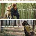 Dog Harness for Large Dogs Heavy Duty, No Pull Tactical Dog Harness with Molle System, Easy On and Off Service Dog Vest, Breathable Padded, Adjustable Reflective Pet Vest for Walking Hiking Training