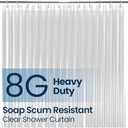 LiBa Waterproof Plastic Shower Curtain - Bathroom Shower Curtain Premium PEVA Non-Toxic Shower-Liner with Rust Proof Grommets Clear 8G Heavy Duty Bathroom Accessories 72x84 - Clear