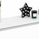 WELLAND 8" Deep Floating Shelves Wall Mounted Shelf (White, 48inch)