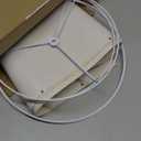 Lampshades Set of 2, 11.6" Top x 12.6" Bottom x 9.5" High, Drum Lamp shadesMedium Lamp shade, Beige Lampshade Natural Linen Hand Crafted