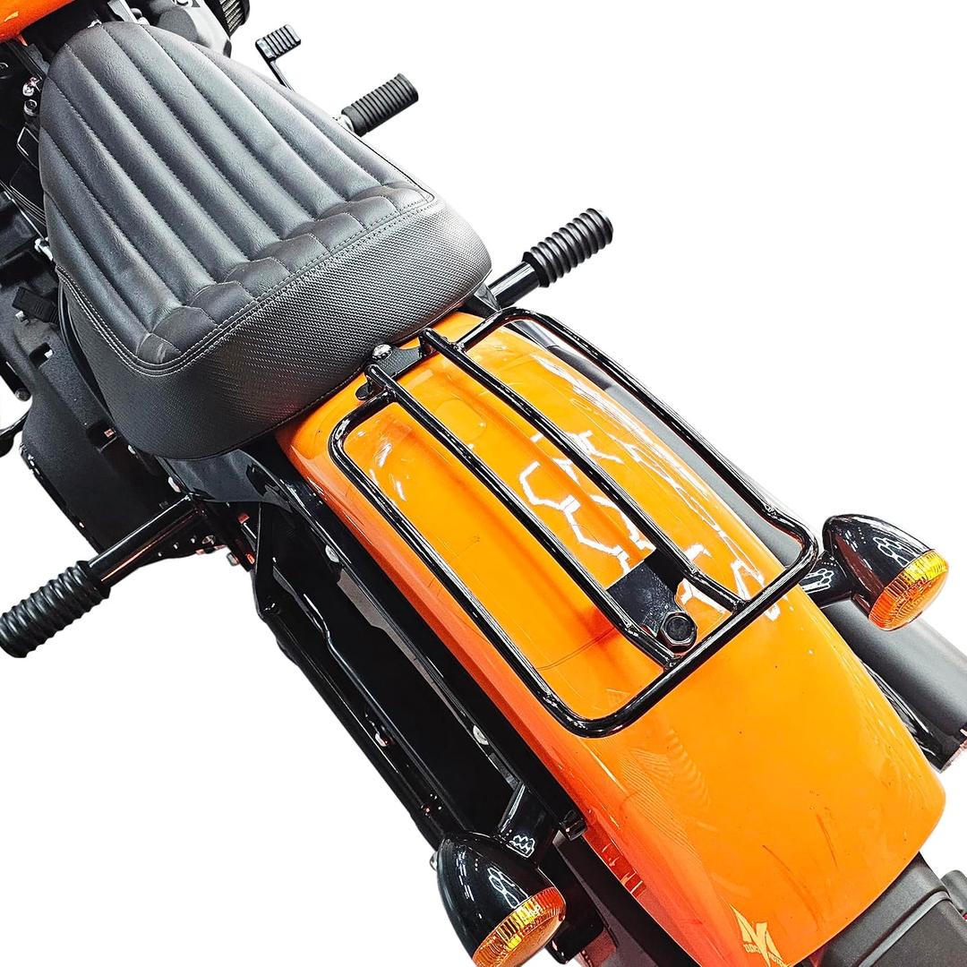 Rear Fender Solo Luggage Rack Top Carrier Exact Fit for HD Street Bob 2018-2024 2025 2026 Street Bob Solo,Softail Standard 2020 2021 2022 2023 2024 Parts Accessories, Gloss Black Powder Coated Finish