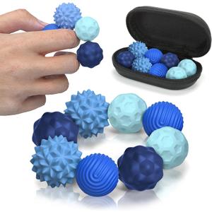 Magnetic Sensory Balls Fidget Toys for Adults&Teens, Stress Relief Silicone Sensory Toys for Autism ADHD Anxiety, Fun Textures Gadgets,Office Desk Toy,Easter Basket Stuffers for Teens Women Men Gift