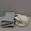 Zhanmai 6 Pack 18'' Khaki and Cream Cable Knit Boho Christmas Stockings Neutral Personalized Stockings with Wooden Name Tags Farmhouse Xmas Rustic Decorations for Family Holiday Decor (Classic Style)