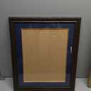 14x17 Diploma Frames 11x14 with Blue Mat - Walnut Wood Finish | Shatter-Resistant Glass | for Wall Mounting | Gift for Graduations & Professional Certificate (1 Pack)
