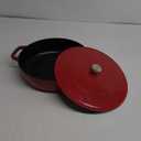 STAUB Cast Iron Saut Pan, Chistera Lid, Round, 28 cm, 3.7 L, Cherry Red