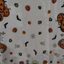 Horaldaily Halloween Tablecloth 60x84 Inch Rectangular, Ghost Pumpkin Washable Table Cover for Party Picnic Dinner Decor (Orange)