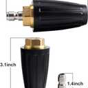 AURORA CAR Pressure Washer Tips Turbo Nozzle Pressure Washer 4000 PSI Max Rotating Pressure Washer Nozzle with 1/4'' Quick Connect for Cleaning Brick, Concrete, and Vinyl Surfaces4.0 GPM 4.0 Orifice