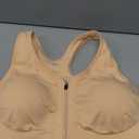 Women's Zipper Front Closure Sports Bra Racerback Yoga Bras, Size XXL
