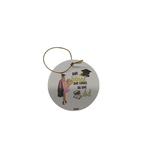 Graduation Christmas Ornament Decor | Inspirational Ceramic Bauble Decor | College Friend Gift | Christmas Graduation Present for Her