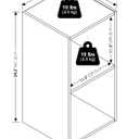 Furinno Pelli Cubic Storage Cabinet, 2x1, White, 2-Cube