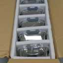 5 PACK 36 oz Glass Meal Prep Containers, Glass Food Containers with Snap-Lock Lids, Airtight Lunch Containers, Microwave, Oven, Refrigerator and Dishwasher SafeGray