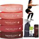 Fabric Resistance Bands for Working Out 5 Strength Levels from Extra Light to Extra Heavy Thick Workout Bands for Legs, Glutes, HIPS, Stretching, Strength Training with Storage Bag
