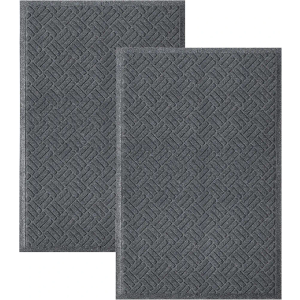 MATALL 2pack 35x23.5in Door Mat - Indoor and Outdoor Welcome Mat, Absorbent and Drain Away Water Heavy Duty Entryway Doormat for Front Back Doors, Laundry Rooms, Mudrooms, The Garage and More