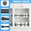 2 Pack Spring Tension Rods 27-38 Inches,5/8" Diameter Black Spring Load Adjustable Expandable,Small Short Tension Curtain Rod for Windows,Kitchen,Doorway,Bathroom,Cupboard Bars