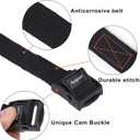 Ayaport Lashing Straps with Buckles Adjustable Cam Buckle Tie Down Cinch Strap for Packing Black 4 Pack (0.75'' x 6')