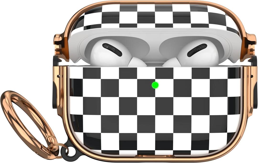 Maxjoy for AirPods Pro 3rd Generation Case with Lock, Cute AirPods Pro 3 Case Locking Protective Hard AirPod Pro 3 Cover for Women Men with Keychain for Airpod Pro 3rd Gen Cover 2025 (White + Black)