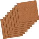 Quartet Cork Tiles, Bulletin Board Cork Panels 12" x 12" x 3/16", Natural, 8 Pack (108)